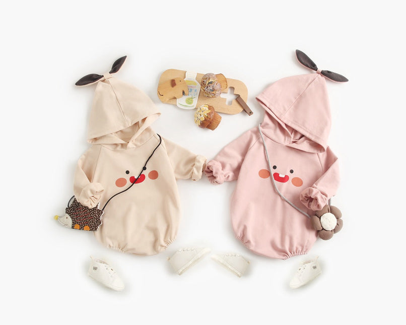 Baby Cartoon Pattern Korean Style Onesies With Hat by MyKids-USA™