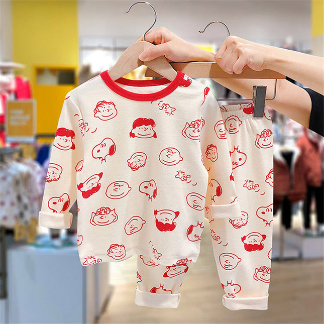 Baby Cartoon Pattern Long Sleeves Shirt Combo Pants Soft Cotton Sets Pajamas by MyKids-USA™