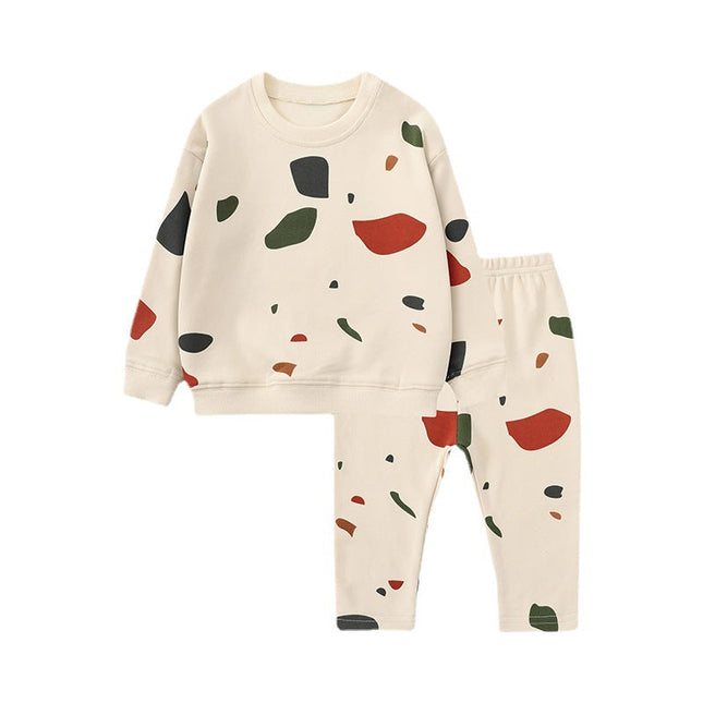 Baby 1pcs Print Pattern Tops Combo Trousers Underwear Cotton 2 Pieces Sets by MyKids-USA™