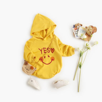 Baby Girl 1pcs Cartoon Pattern Long Sleeved Funny Onesies With Hat by MyKids-USA™