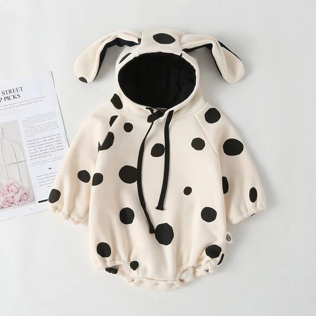 Baby Polka Dot Pattern Onesies With Hat Combo Solid Trousers Sets by MyKids-USA™