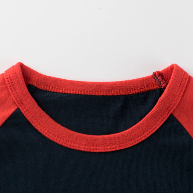 Baby Slogan Print Pattern Color Matching Design Long Sleeve Shirt by MyKids-USA™