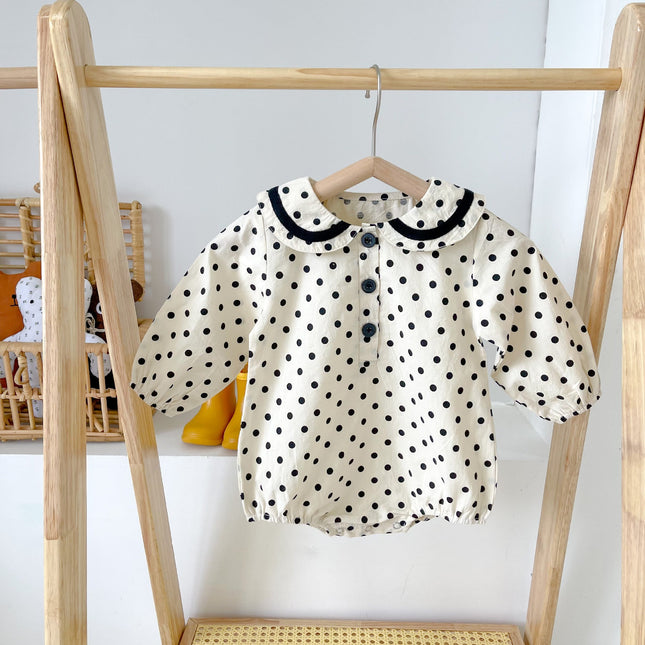 Baby Dot & Bear Graphic Long Sleeve Onesies In Autumn Outfits by MyKids-USA™