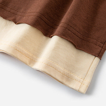 Letter Print Patchwork Design T-Shirt Combo Pants 2-Pieces Sets by MyKids-USA™