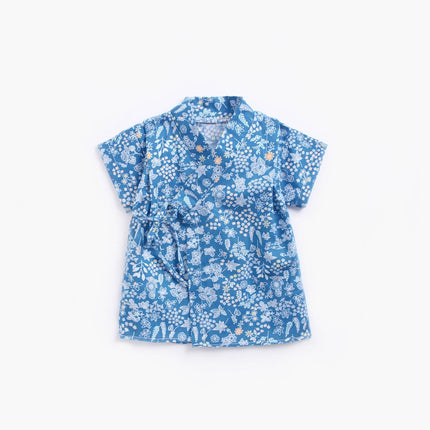 Baby Printed Pattern Belt Design T-Shirt Combo Shorts Japan Style 1-Pieces Sets Pajamas by MyKids-USA™