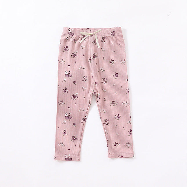 Baby Girl Ditsy Flower Pattern Ruffle Design Onesies With Pants Sets by MyKids-USA™