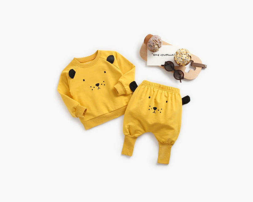 Baby Cartoon Animal Pattern Hoodie Combo Big PP Pants Sets by MyKids-USA™