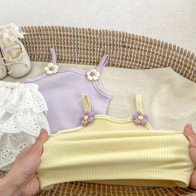 Baby Girl Sling Vest Combo Princess White Skirt Sets by MyKids-USA™