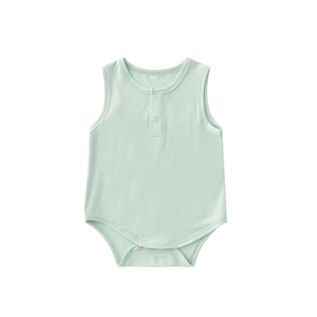 Baby Unisex Solid Color Sleeveless Summer Onesies by MyKids-USA™