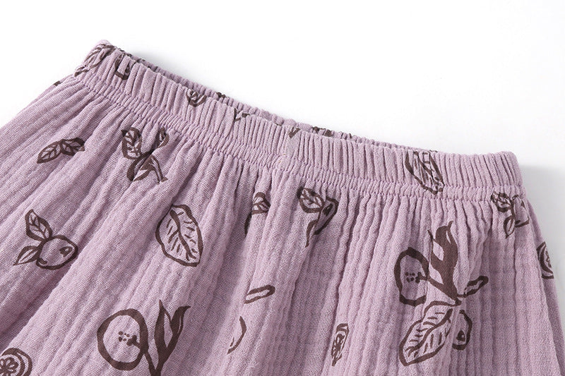 Baby Girl Printed Pattern Ruffle Design Sleeveless Top Combination Shorts Set by MyKids-USA™