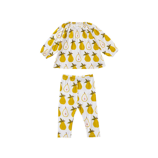 Baby Fruits Or Butterfly Pattern Cotton Tops Combo Pants Sets by MyKids-USA™