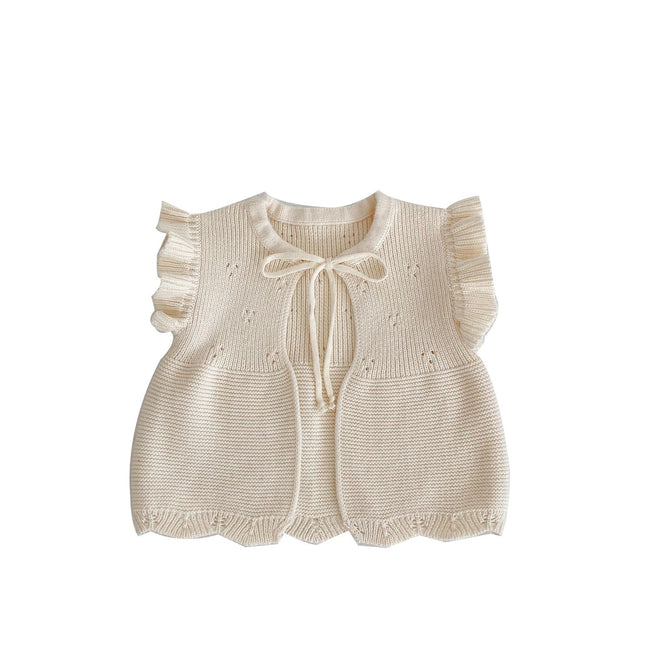 Baby Girl Solid Color Butterfly Sleeve Thin Style Cute Cardigan by MyKids-USA™