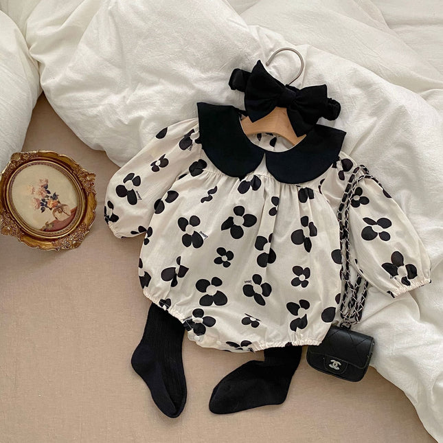 Baby Girl Flower Pattern Doll Neck Princess Onesies by MyKids-USA™
