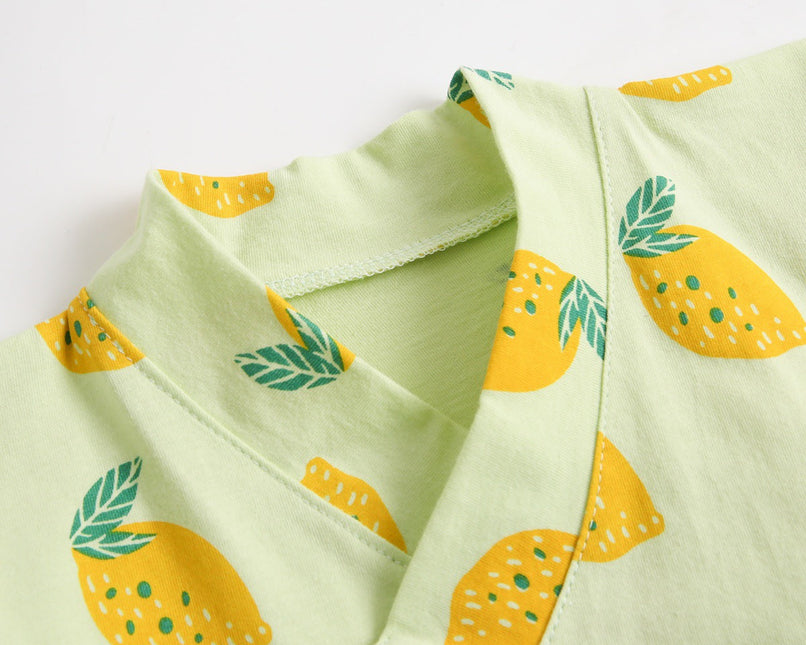 Baby Fruit Print Belt Design T-Shirt Combo Shorts 1-Pieces Sets by MyKids-USA™