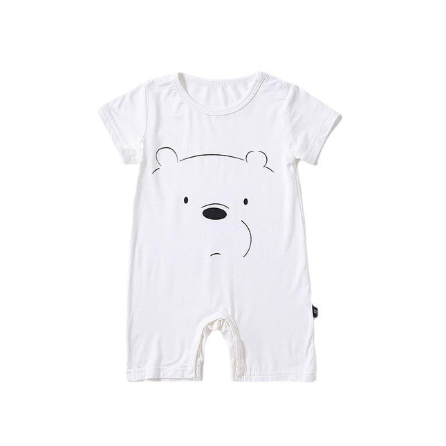 Baby Cartoon Bear Graphic Short Sleeve Summer Cute Rompers by MyKids-USA™