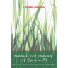Holiness and Community in 2 Cor 6: 14-7:1