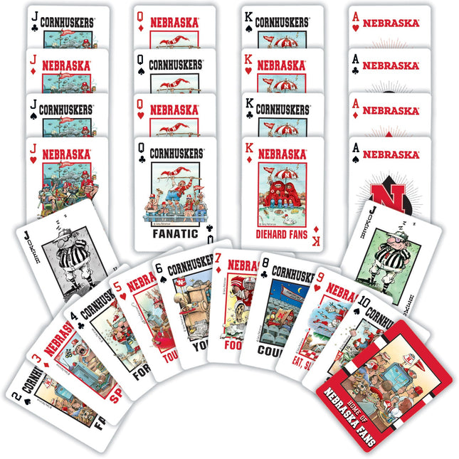 Nebraska Cornhuskers Fan Deck Playing Cards - 54 Card Deck by MasterPieces Puzzle Company INC