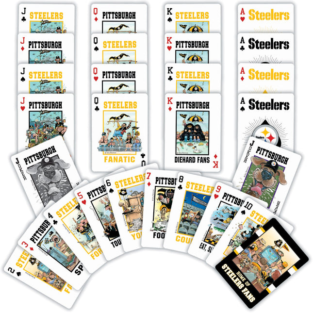 Pittsburgh Steelers Fan Deck Playing Cards - 54 Card Deck by MasterPieces Puzzle Company INC