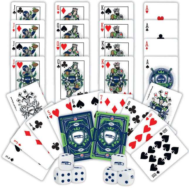 Seattle Seahawks - 2-Pack Playing Cards & Dice Set by MasterPieces Puzzle Company INC
