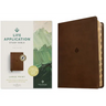 NLT Life Application Study Bible, Third Edition, Large Print (Leatherlike, Rustic Brown Leaf, Indexed, Red Letter)