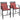Outdoor Counter Stools Set of 2 Heavy-Duty Barstools with Footrest and Armrests-Red