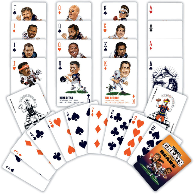Chicago Bears All-Time Greats Playing Cards - 54 Card Deck by MasterPieces Puzzle Company INC