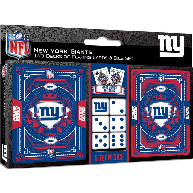 New York Giants - 2-Pack Playing Cards & Dice Set by MasterPieces Puzzle Company INC
