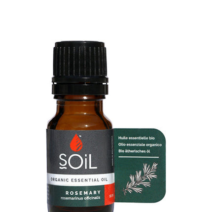 Organic Rosemary Essential Oil (Rosemarinus Officinalis) 10ml by SOiL Organic Aromatherapy and Skincare