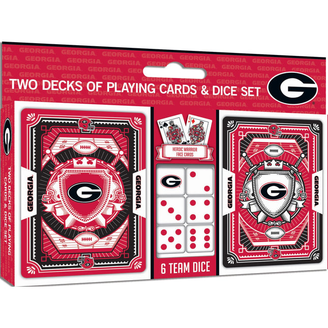 Georgia Bulldogs - 2-Pack Playing Cards & Dice Set by MasterPieces Puzzle Company INC