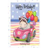 HAPPY BIRTHDAY! (Coloring Card): Birthday Cards for Girls: Inspirational Birthday Messages!