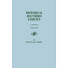 Historical Southern Families. in 23 Volumes. Volume XV