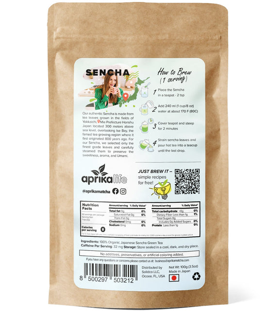 Sencha Loose Leaf Tea by Aprika Life