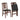Set of 2 Foldable Upholstered Kitchen Chairs with Padded Seat-Brown