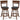 Set of 2 Swivel Bar Stools with Rubber Wood Frame-24.5 inches