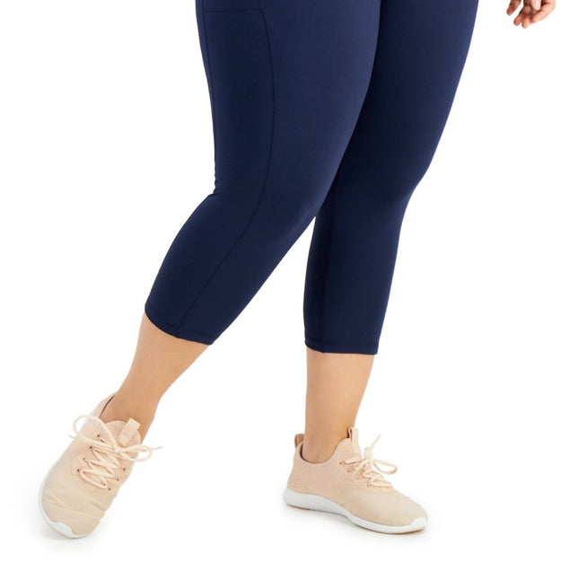 ID Ideology Women's Cropped Leggings Blue Size 2X by Steals
