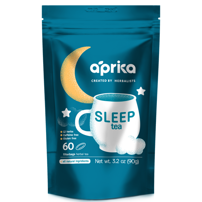 Herbal Sleep Tea with Sleep Guide, 60 bags by Aprika Life