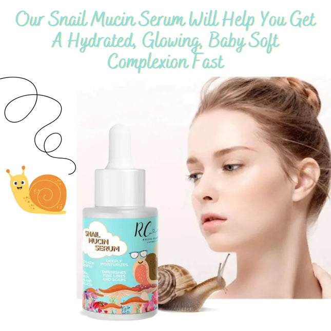 Snail Mucin Serum with Vitamin C & E by Rosie Claire Cosmetics
