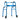 Aluminum Heavy-Duty Folding Wheeled Stand-Assist Walker-Blue