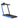 2-in-1 Electric Motorized Health and Fitness Folding Treadmill with Dual Display-Blue