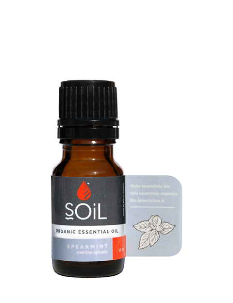Organic Spearmint Essential Oil (Mentha Spicata) 10ml by SOiL Organic Aromatherapy and Skincare