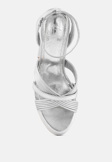 splendid crisscross straps high heel sandals by London Rag