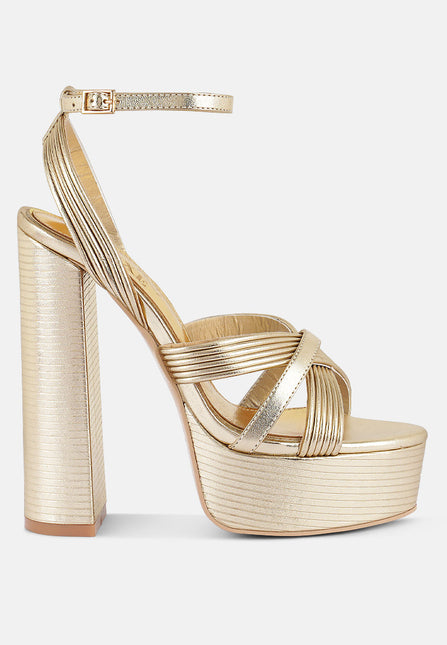 splendid crisscross straps high heel sandals by London Rag