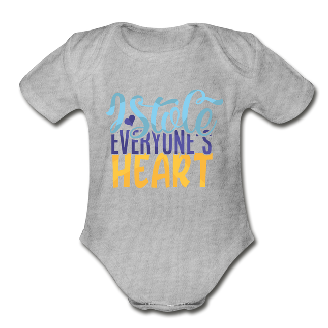 I stole everyone's Heart Short Sleeve Baby Bodysuit by Tshirt Unlimited