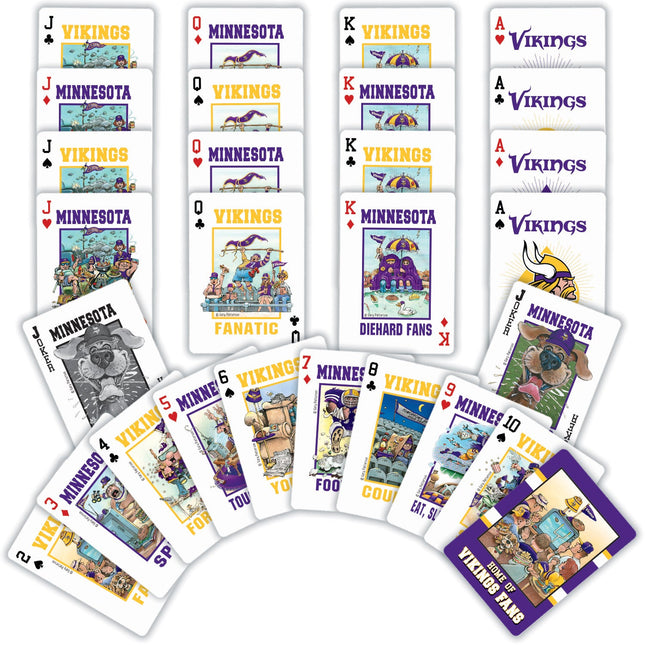 Minnesota Vikings Fan Deck Playing Cards - 54 Card Deck by MasterPieces Puzzle Company INC