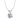 Rhodium Plated Round Cut Crystal Pendant Necklace by Donatello Gian