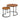 Set of 2 Modern Round Stacking Nesting Coffee Tables for Living Room-Light Brown