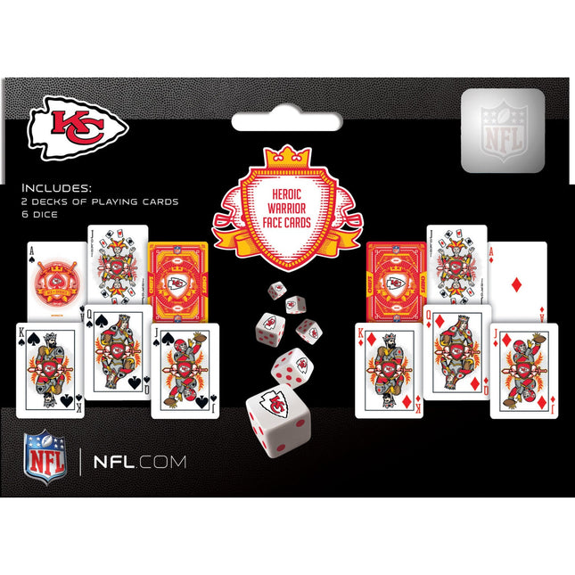 Kansas City Chiefs - 2-Pack Playing Cards & Dice Set by MasterPieces Puzzle Company INC