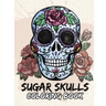 Sugar Skulls Coloring Book: Day of the Dead For Grown-Ups Tattoo Coloring Book 8.5x11" 69 Pages