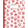 Graph Paper: Vintage Christmas santa theme cover. Large US letter 8.5x11. 5x5 engineering 1/2 inch graphing grid.