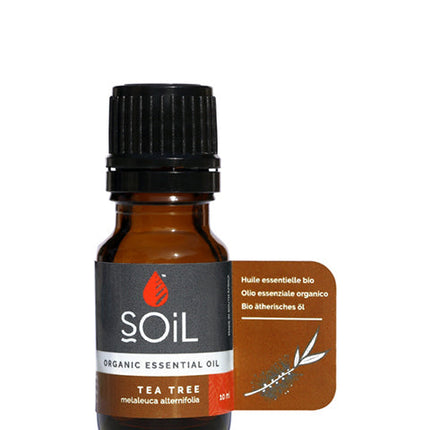 Organic Tea Tree Essential Oil (Melaleuca Alternifolia) 10ml by SOiL Organic Aromatherapy and Skincare